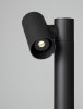 Klasyczna lampa ogrodowa słupek LED aluminiowa czarna dwie regulowane tuby minimalistyczna uniwersalna IP65 Luces Exclusivas 