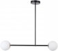 Nowoczesna Lampa Sufitowa Wisząca Z Białymi Kloszami SIGMA GAMA 2 CZARNA 33192 