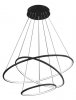 OKRĄGŁA LAMPA WISZĄCA KOŁA MILAGRO ML509 ORION BLACK 99W LED CZARNA BARWA CIEPŁA 3000K 
