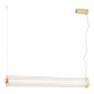 Efektowna lampa wisząca z ryflowanego transparentnego szkła tuba 80 cm złote elementy z mosiądzu LED HAMPTON 8627 Argon 