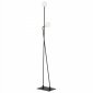 Nietuzinkowa lampa podłogowa stojąca taniec designerska białe kule szklane minimalistyczna czarna stal FARON 893 Argon 