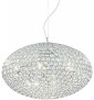 KRYSZTAŁOWA LAMPA WISZĄCA KULA CHROM ORION SP8 IDEAL LUX 066387 