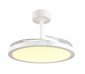 Nowoczesna lampa sufitowa z wiatrakiem LED biała okrągła klasyczna minimalistyczna metalowa ściemnialna na pilota KASFJORD R64452131 Rl 
