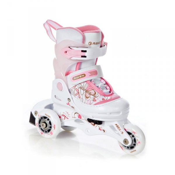 Rolki Raven 2w1 Laguna (white/pink)