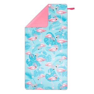 Ręcznik z mikrofibry 160x80 cm Nils NCR14 (flamingi)