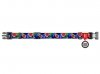 Collar WauDog Nylon Obroża nylonowa z QR-paszportem, plastikowy fastex, wzór FIGA, M 20mm/28-40cm