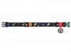 Collar WauDog Nylon Obroża nylonowa z QR-paszportem, plastikowy fastex, wzór NASA, 25mm/37-58cm