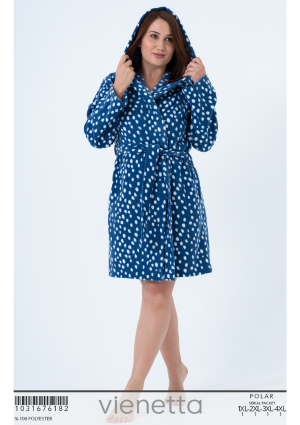 VIENETTA Szlafrok damski z polaru CIAPKI R:
