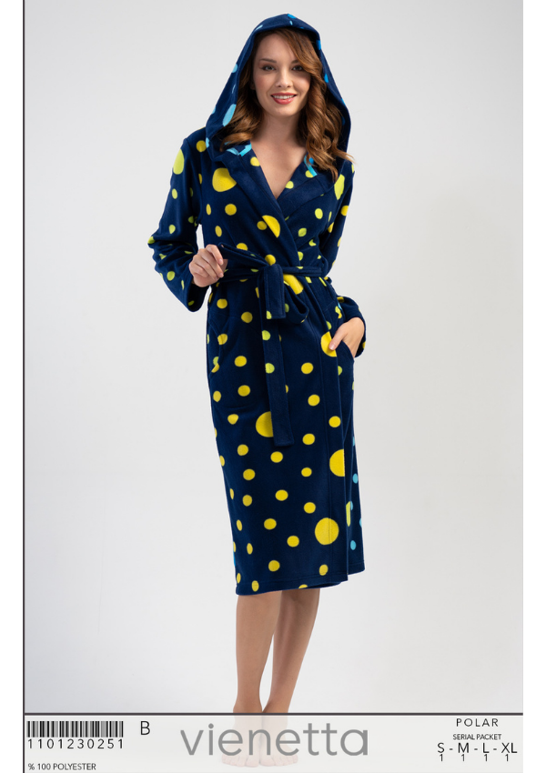Vienetta Długi Polarowy Szlafrok - KOŁA R: