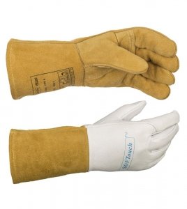 WELDAS - Pary łączone: Lewa ręka COMFOflex® (10-2000) do spawania MIG/MAG oraz prawa ręka SOFTouch™ (10-1009) do obsługi uchwytu spawalniczego (5 par)