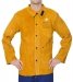 WELDAS-Golden Brown™ skórzana kurtka spawalnicza z dwoiny bydlęcej z plecami z trudnopalnej bawełny 44-2530P/M