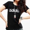 Adidas Neo t-shirt czarny bawełna W CE AY9636