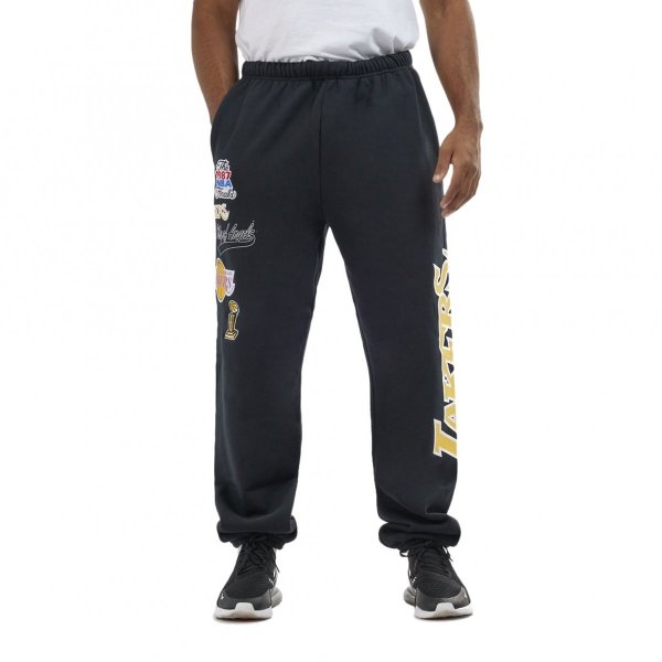 Mitchell &amp; Ness spodnie dresowe męskie czarne NBA Champ City Fleece Bottoms Los Angeles Lakers PSWP3253-LALYYPPPBLCK