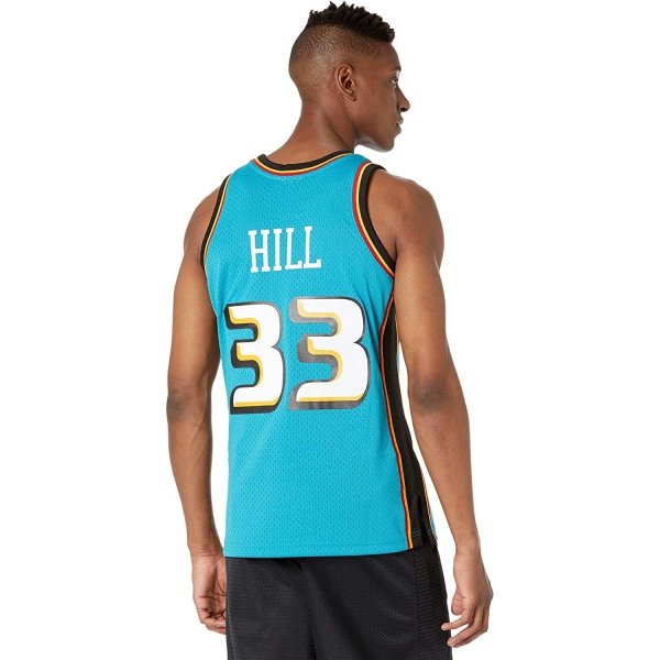Mitchell &amp; Ness koszulka męska Detroit Pistons NBA Swingman Road Jersey Pistons 98 Grant Hill SMJYGS18164-DPITEAL98GHI