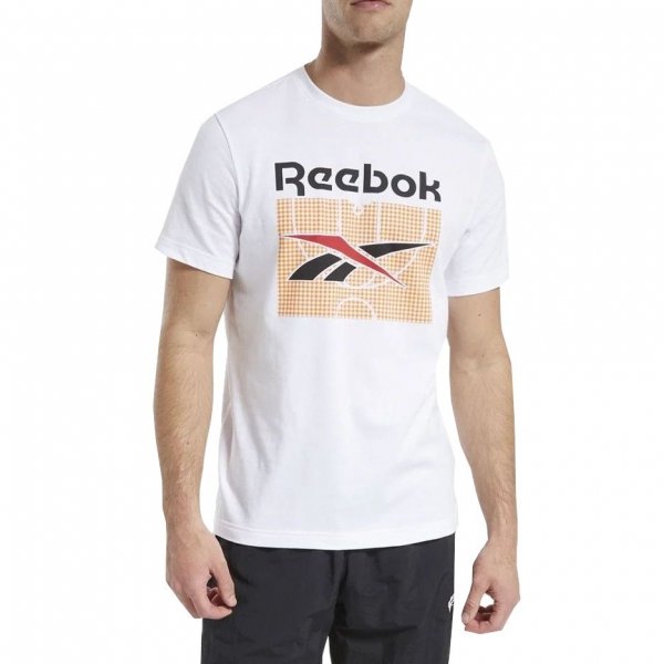 Reebok t-shirt męski biały Cl Gp Bball FT7453