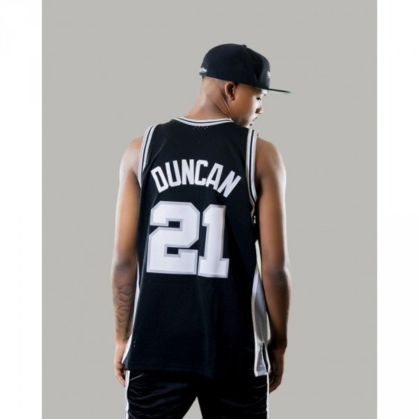 Mitchell &amp; Ness koszulka męska NBA Swingman San Antonio Spurs Tim Duncan SMJYGS18208-SASBLCK98TDU