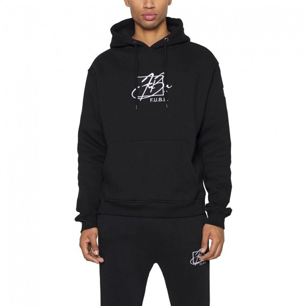 Fubu bluza męska Z Kapturem czarna Script Essential Hoodie 6093671
