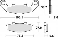 Delta Braking klocki hamulcowe przód Kawasaki 400 GPZ 88 F 