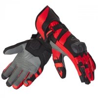 RĘKAWICE MOTOCYKLOWE REBELHORN FIGHTER BLACK, FLUO RED 5XL 