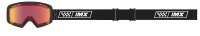 GOGLE IMX ENDURANCE RACE BLACK GLOSS/WHITE - SZYBA IRIDIUM GOLD + CLEAR (2 SZYBY W ZESTAWIE) 