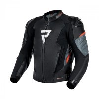KURTKA SKÓRZANA REBELHORN VELOCE BLACK/GREY/FLUO RED 50 