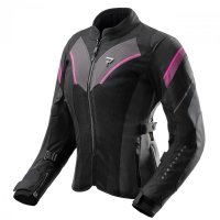 KURTKA MOTOCYKLOWA TEKSTYLNA DAMSKA REBELHORN HIFLOW 5 BLACK GREY FLUO PINK W5XL D5XL 