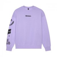 BLUZA FOX HELLO FUTURE OVERSIZED CREW LILAC L 