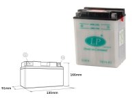 LANDPORT Honda XBR 500 (87-88) akumulator bez elektrolitu 