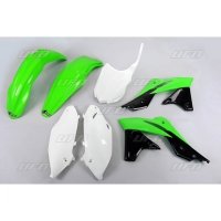UFO KOMPLET PLASTIKÓW KAWASAKI KXF 250 '13-'16 KOLOR OEM'16 (ZIELONY/BIAŁY/CZAR<br />NY) 