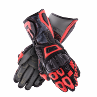 RĘKAWICE DŁUGIE SKÓRZANE SPORTOWE REBELHORN REBEL BLACK/CAMO/FLO RED XXL 