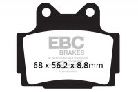 Klocki hamulcowe EBC FA104HH wzmacniane (kpl. na 1 tarcze) 