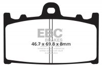 Klocki hamulcowe EBC FA158 (kpl. na 1 tarcze) 