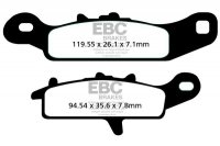 Klocki hamulcowe EBC FA342R (kpl. na 1 tarcze) (odpowiednik PROX 37.209402) 