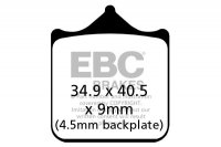 Klocki hamulcowe EBC GPFAX604/4HH torowe/profesjonalne (kpl. na 1 tarcze) 