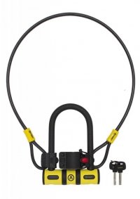 AUVRAY zapięcie U-LOCK U-BIKE 82 x 150mm, z uchwytem oraz linką 100 cm, średnica 8mm 