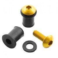 V PARTS (VICMA) ZESTAW ŚRUB I GUMEK DO OWIEWKI (I SZYBY) M5X16 KOLOR POMARAŃCZOWY (907NO) 