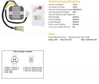 DZE REGULATOR NAPIĘCIA HONDA XRV 750 AFRICA TWIN 92 (31600-MV1-941) (35A) 