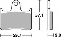 SBS PROMOCJA KLOCKI HAMULCOWE KH254 STREET STANDART CERAMIC KOLOR CZARNY PASUJE DO: SUZUKI GSXR 04-06 TYŁ 