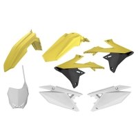 POLISPORT WYPRZEDAŻ KOMPLET PLASTIKÓW SUZUKI RMZ 250 19-24; RMZ 450 18-24 KOLOR OEM ŻÓŁTY 