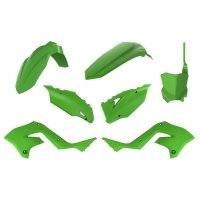 POLISPORT KOMPLET PLASTIKÓW KAWASAKI KX 125/250 03-08 (RESTYLING NA KXF 450 22) KOLOR ZIELONY OEM 