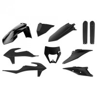 POLISPORT KOMPLET PLASTIKÓW (FULL KIT) KTM EXC/EXC-F TPI 20-23 W ZESTAWIE OSŁONA LAMPY (8668600003) I OSŁONY AMORTYZATORÓW (8398 