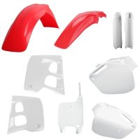 POLISPORT KOMPLET PLASTIKÓW (FULL KIT) HONDA CR 125 91-92; CR 250 90-91 W ZESTAWIE TABLICA PRZEDNIA (8680700001) I OSŁONY AMORTY 
