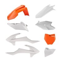 POLISPORT KOMPLET PLASTIKÓW KTM SX 85 18-24 KOLOR OEM BIAŁY POMARAŃCZOWY 