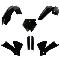 POLISPORT KOMPLET PLASTIKÓW (FULL KIT) KTM SX 03-04 W ZESTAWIE OSŁONY AMORTYZATORÓW (8399000001) KOLOR CZARNY 