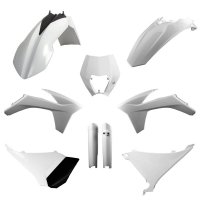 POLISPORT KOMPLET PLASTIKÓW (FULL KIT) KTM EXC/EXC-F 12-13 W ZESTAWIE TABLICA PRZEDNIA (8666700001) I OSŁONY AMORTYZATORÓW (8398 
