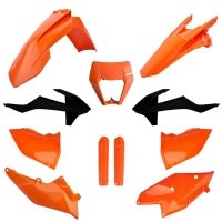 POLISPORT KOMPLET PLASTIKÓW (FULL KIT) KTM EXC/EXC-F TPI 17-19 W ZESTAWIE OSŁONA LAMPY (8666800006) I OSŁONY AMORTYZATORÓW (8398 
