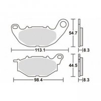SBS KLOCKI HAMULCOWE KH663 PASUJE DO: YAMAHA YZF-R25 15-20, YZF-R3 15-23 PRZÓD 