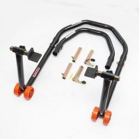 BIKETEC PODNOŚNIK STOJAK MOTOCYKLOWY 3W1 (PRZÓD/TYŁ - TYP L/V) KOMPLET 