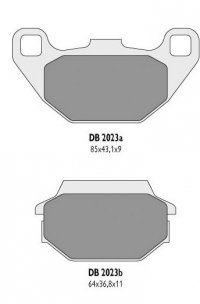 DELTA BRAKING KLOCKI HAMULCOWE KH305 KYMCO, SYM - ZASTĘPUJĄ DB2023QD-D I DB2023MX-D 