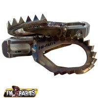 FM-PARTS OFFSET SPODNÓŻKI (KOMPLET) STAINLESS FOOTPEGS KTM / HUSQVARNA / GAS GAS 24 KOLOR STALOWY 